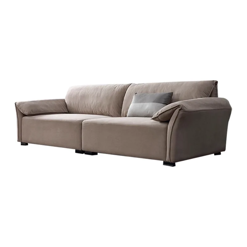 

Elephant ear fabric sofa, Italian minimalist lazy straight row sofa