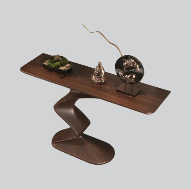 

AACNew Chinese-style Entrance Table, Long Case, Simple Against The Wall, Solid Wood End View Table, Zen Entrance Cabinet