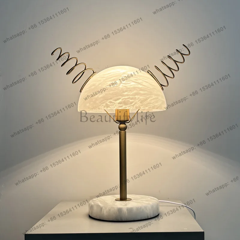 

Cross-border modern minimalist bedside designer personalized Spanish marble luminous object