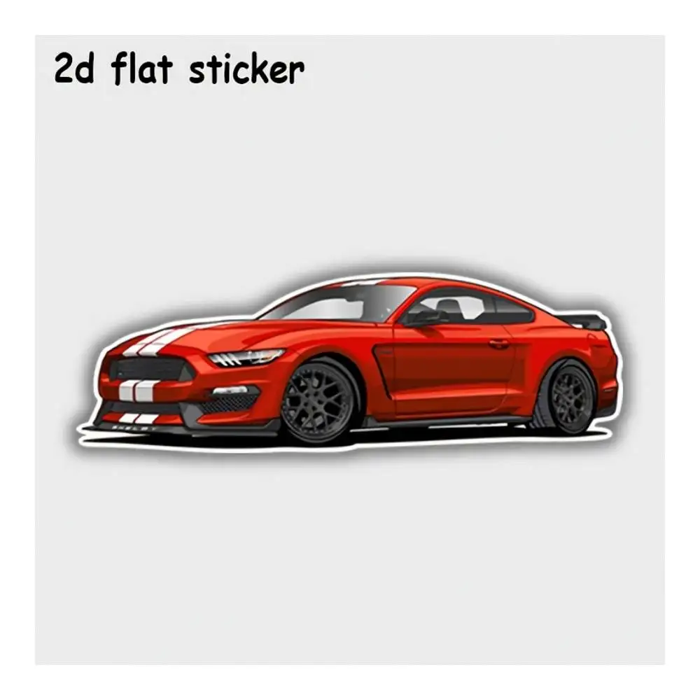 Red Sports Car Sleek Design 3.5in Sticker For Cars, Laptops, Windows, Doors, Fridges, Water Bottles