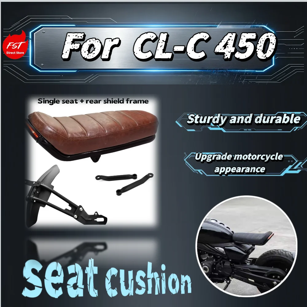 

For 450CLC Motorcycle Modified Solo Seat Waterproof Caterpillar Style Single Rider Cushion Accessories