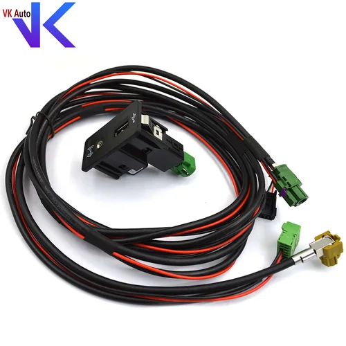 Imagen 1 del producto Para VW Golf 7 MK7 VII para Passat B8 CarPlay Media USB AUX interruptor MIB2 MDI USB AMI adaptador enchufe 5Q 0035726 E 5Q0 035 726 E