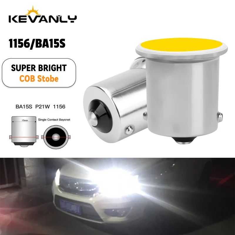 10/20/50 قطعة PY21W 1156 Ba15s لسيارة LED لمبات بدوره مصباح إشارة 12 فولت COB 6000 كيلو الأبيض ستوب ضوء احتياطية عكس مصباح إيقاف السيارة DRL