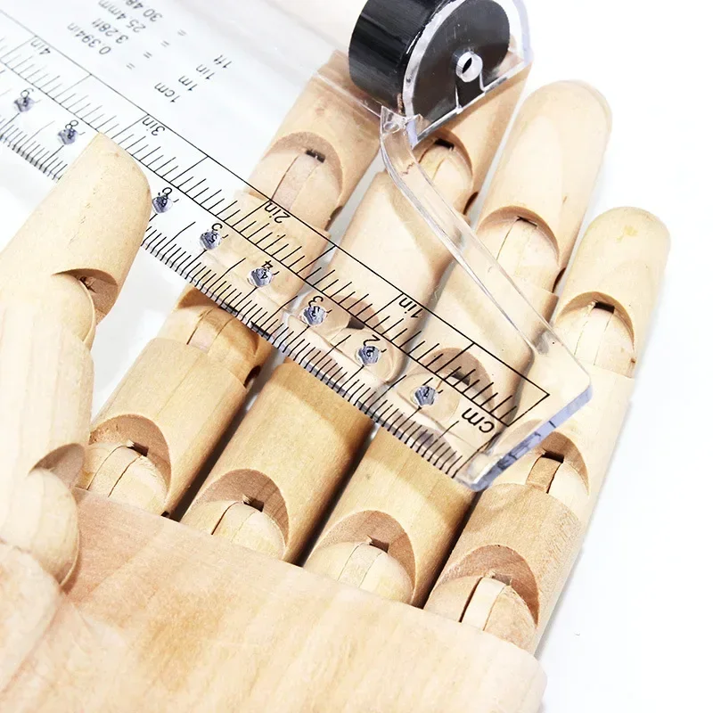 2pcs Angles Line Ruler 15cm 30cm Multi-Function Drawing Tool Roll Draw Ruler Metric Rolling Ruler Clear Parallel Rolling Ruler