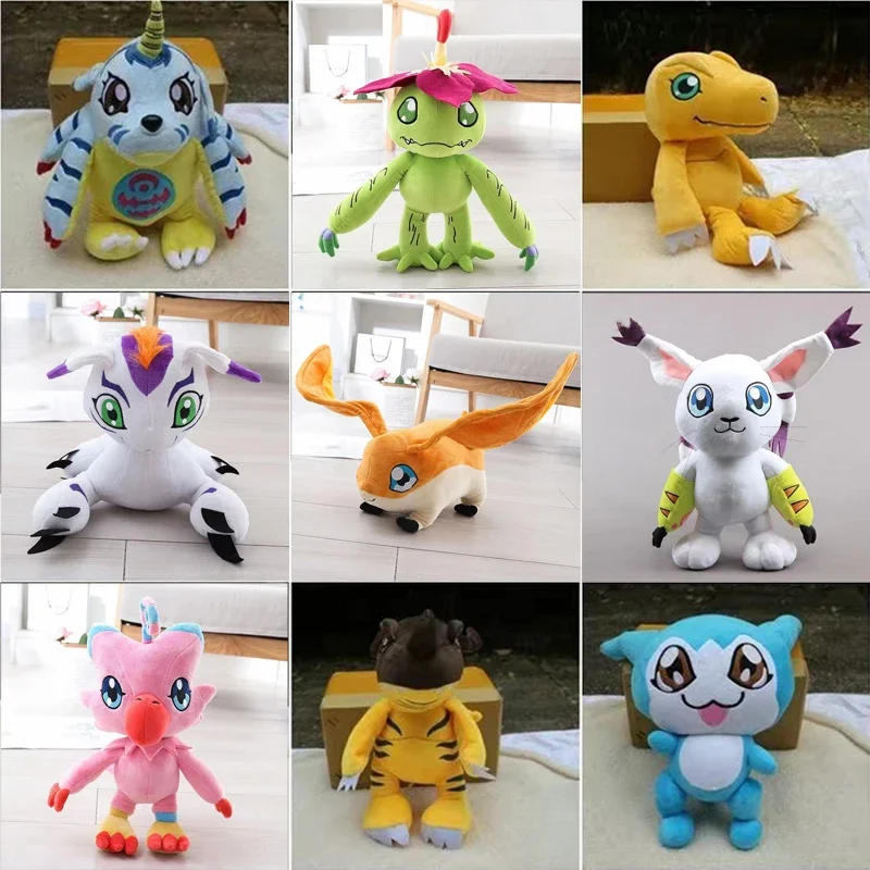 Digimon Adventure Plush Toys Patamon Agumon Plushie Figure Tailmon Gomamon Piyomon Gabumon Tentomon Stuffed Dolls Xmas Gifts