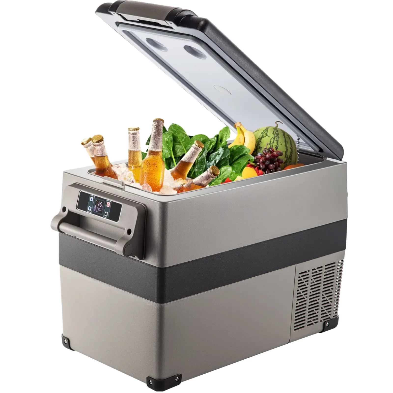 

12 Volt 45L (48qt) Portable Freezer Fast Cooling Plastic Car Fridge (-4°F~68°F) 12/24v DC 110-240v AC