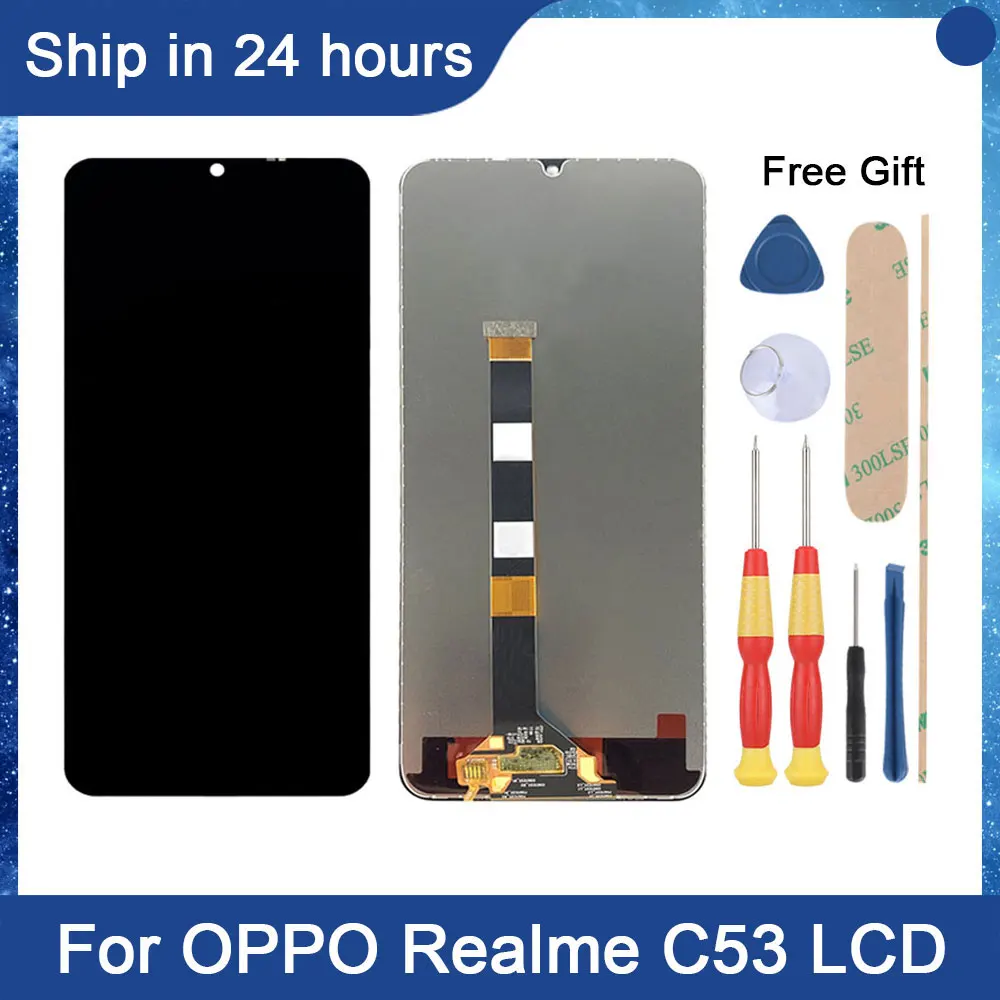 

AiNiCole For Oppo Realme C53 LCD Original Display Screen Touch Digitizer Assembly For Realme Narzo N53 LCD RMX3761