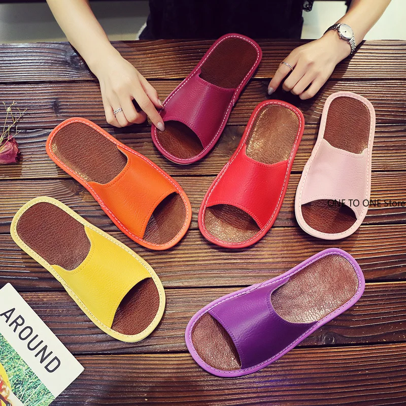 

Wholesale Leather Slippers Homes in Indoor Slipper 2026 Spring Open Toe Sandals Men Women Elderly Casual Slides Shoes Hot Sale
