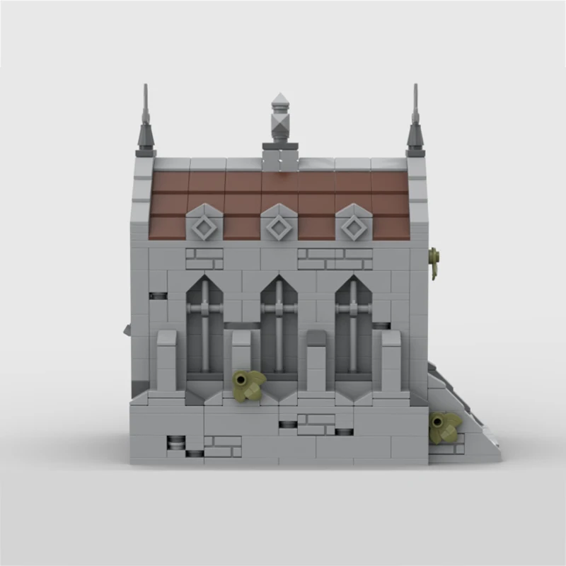 Castillo Medieval modelo MOC ladrillos de construcción arquitectura de mausoleo Medieval tecnología Modular regalos vacaciones montar juguete para niños