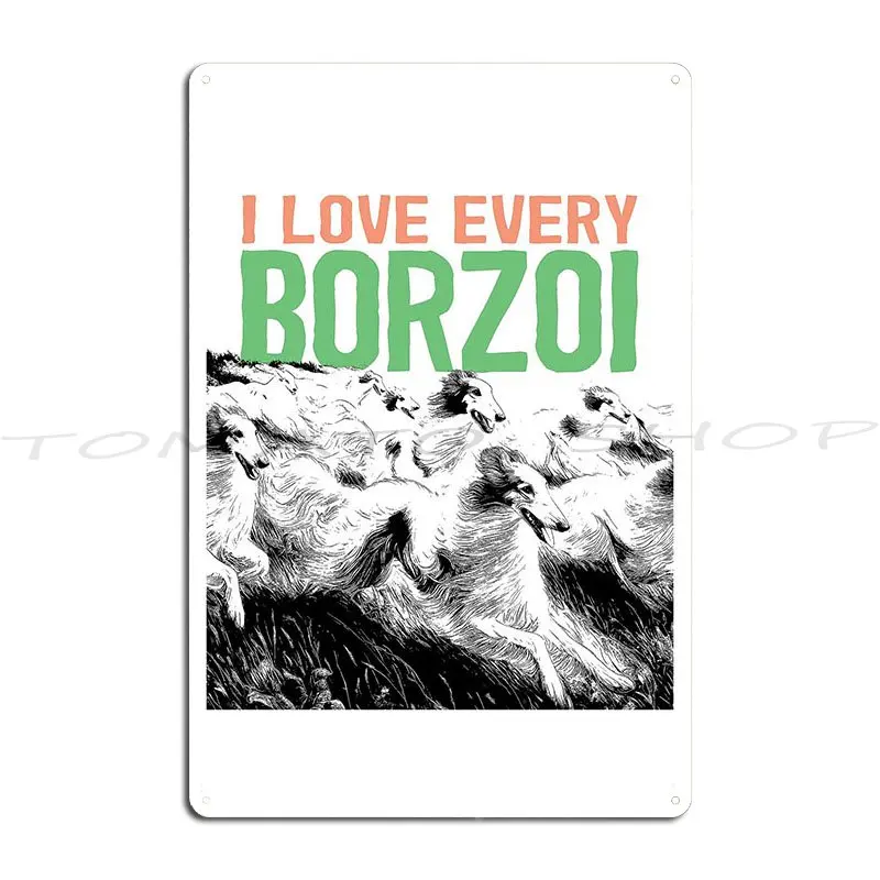 Laura Los Perros White Greyhound Jean-Baptiste Oudry The Borzoi Of Borodino Metal Plaque Printed Wall Mural Tin Sign Poster