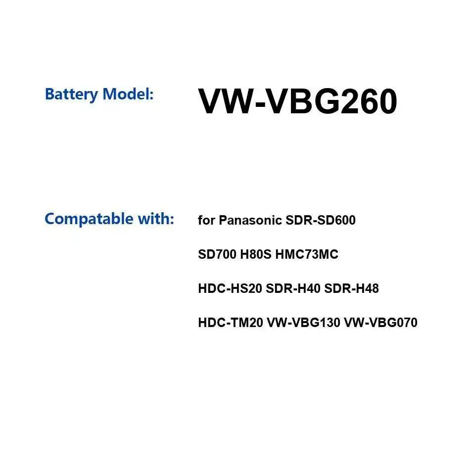 Battery VW-VBG260 2… - image