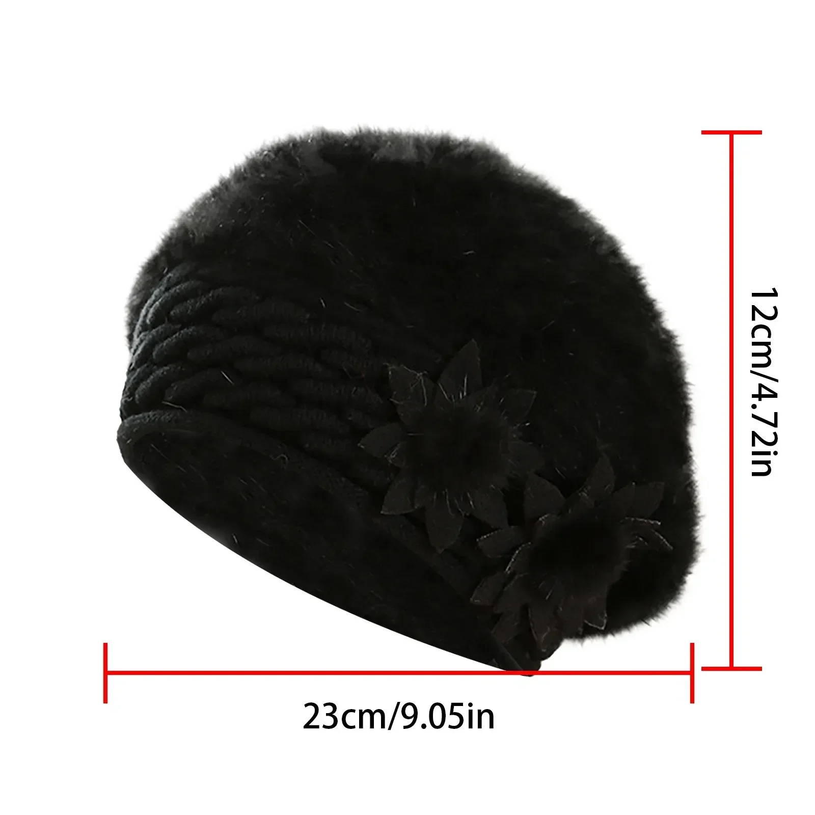 Fashion Elegant Lady Women Beret Beanie Classic Style Wool Felt Flower Beret Hat Keep Warm Winter Soft Solid Color Beret Hats