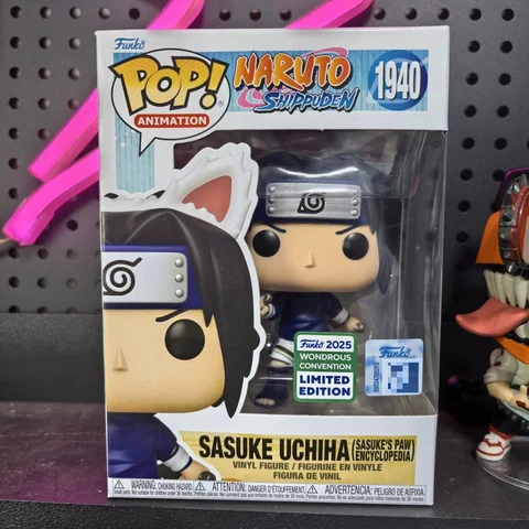 Naruto Sasuke Uchiha(Sasuke's Paw Encyclopedia)1940 FUNKO Pop Official Genuine Collectible Limited Edition Naruto Fans Toy Gift