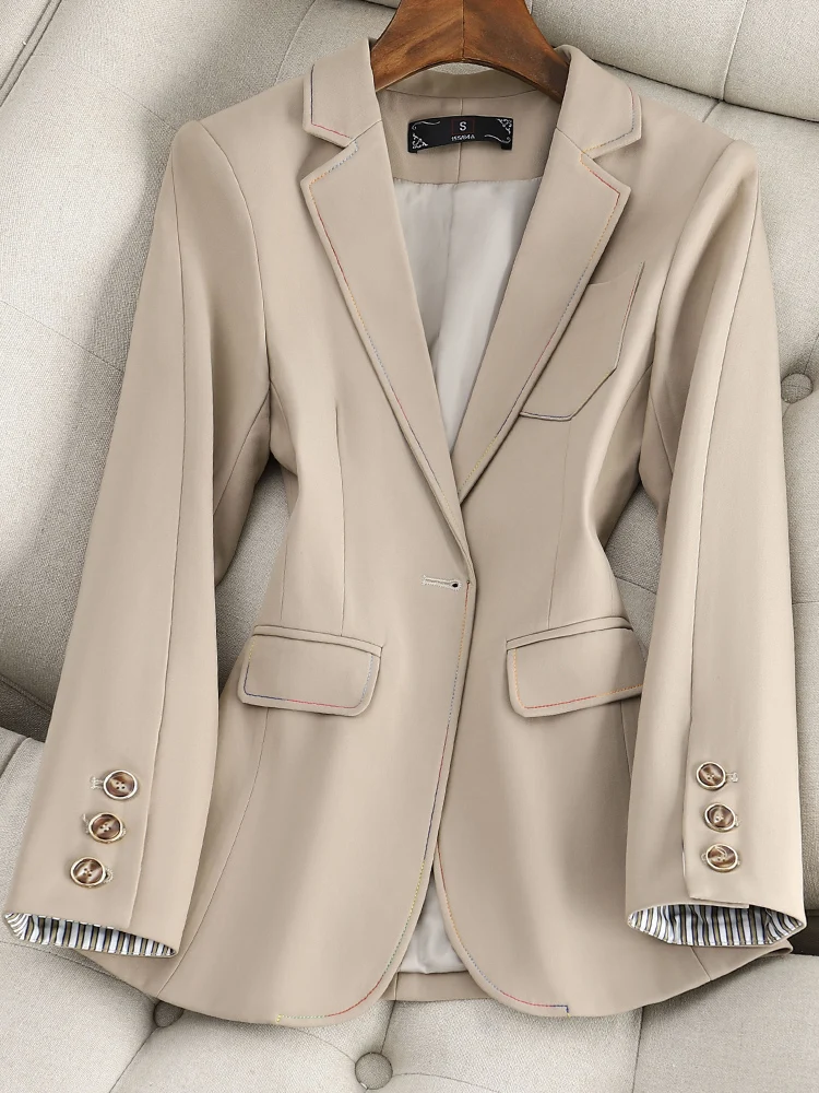 Office Lady Suit Jackets Women's Clothing 2022 Spring Autumn Blazers New Slim One Button Coat Woman Outerwear P104