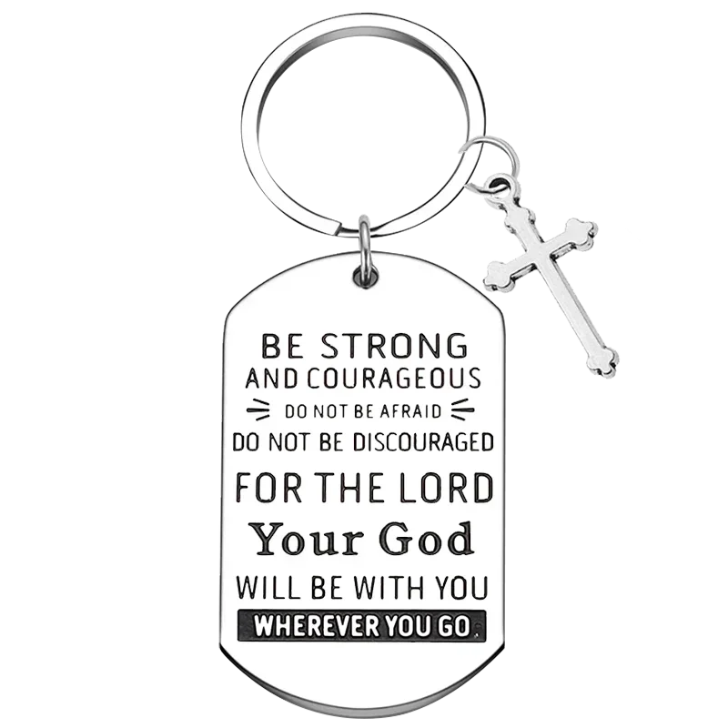 Cute Religious Gifts Keychain Christian Bible Verse Key Chain Pendant Thanksgiving Christmas Prayer Gifts