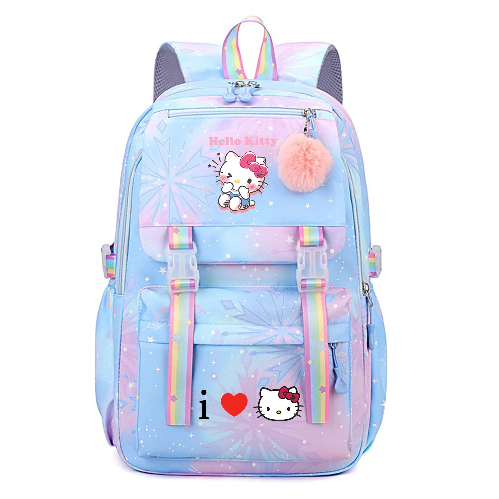 

Hello Kitty Student Teenager Children Knapsack Schoolbag Rucksack Mochila Women's Backpack Boys Girls Bookbag Bag