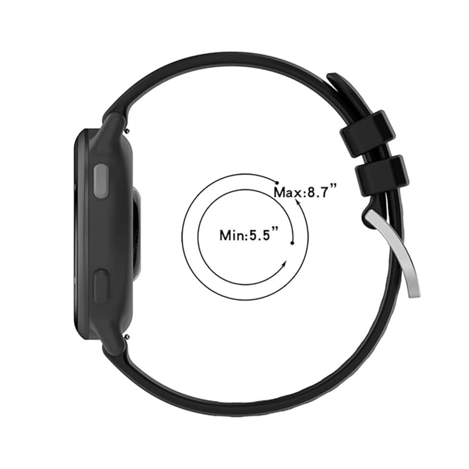20mm Watch Straps For Garmin Vivoactive 6 5 3 Silicone Watchbands Strap For Garmin Forerunner 170 165 70 245 55 645 158 168 Band