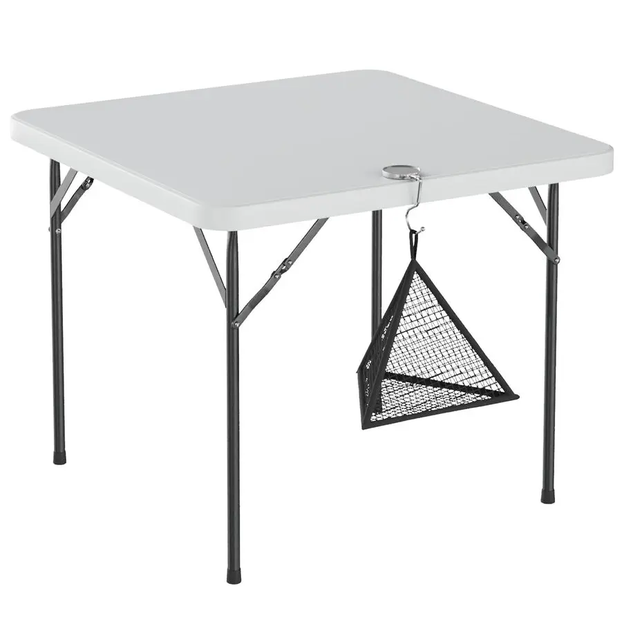 

Folding Card Table Square with Mesh Bag, HeavyDuty Collapsible Locking Legs amp Easy to Storage, Portable for Indoor Outdoor Use