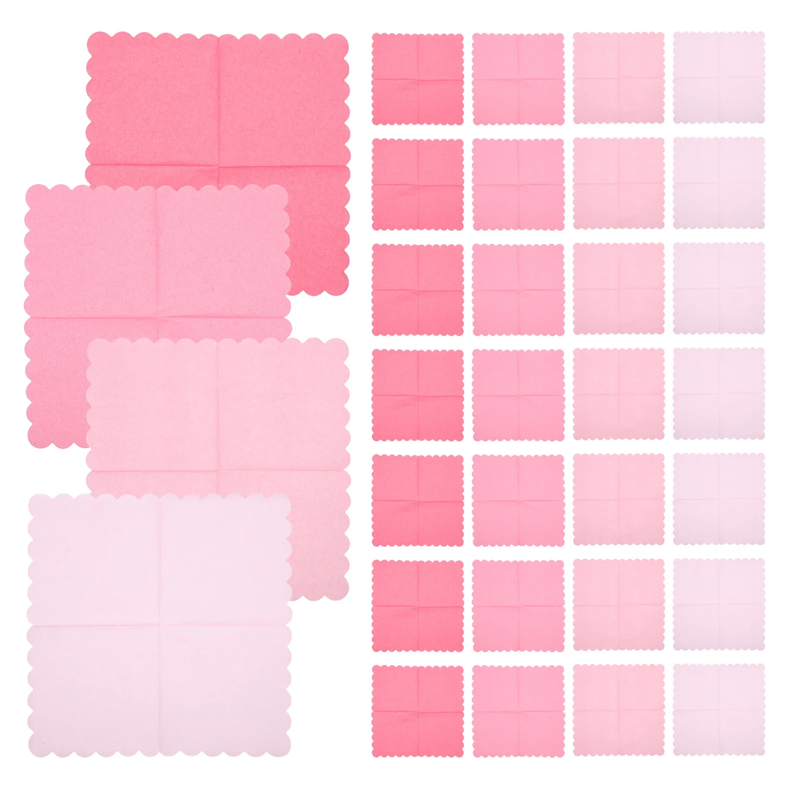 

100Pcs Pink Gradient Paper Napkins Elegant Disposable Party Napkins for Wedding Birthday Tea Party Romantic Table Decor