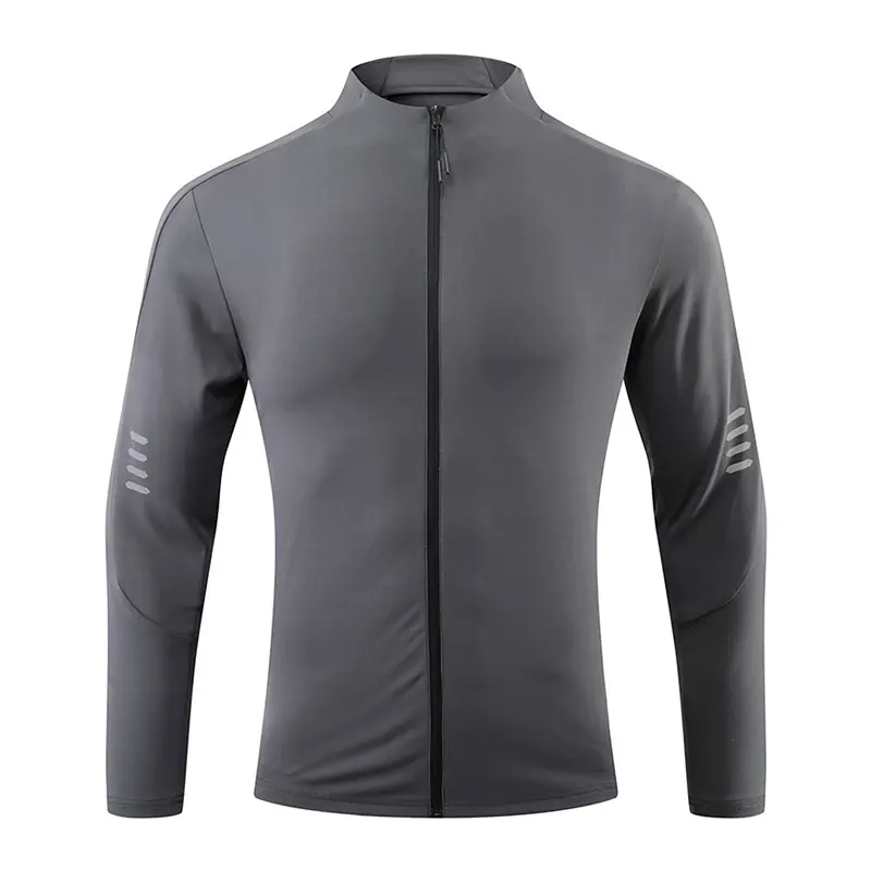 Giacca da corsa riflettente Jogging abbigliamento sportivo estivo allenamento esercizio palestra uomo Fitness cappotto sportivo traspirante alta