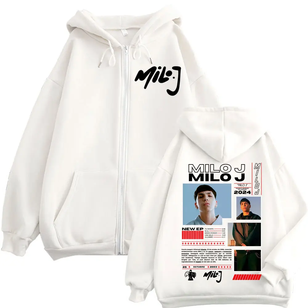 Custom Custom Limited Milo J Double Sided Print Zipper Hoodie Harajuku Hip Hop Zip Up Hooded Sweatshirts Men Women Fashion Overs