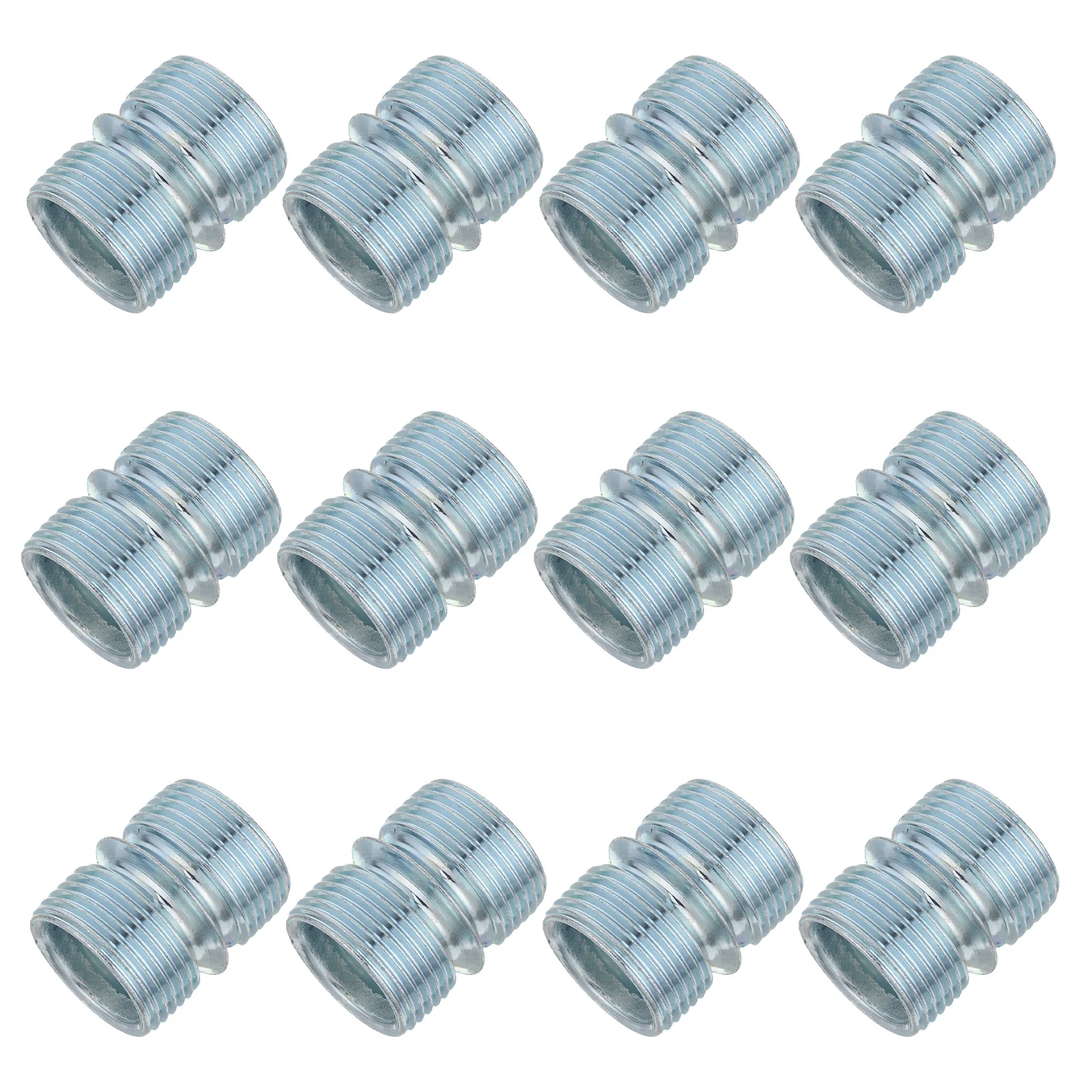 

20Pcs Storage Shelf Connectors Double Head Coarse Thread for Metal Racks Quick Assembly 25mm Od Steel Shelving Post Coupler