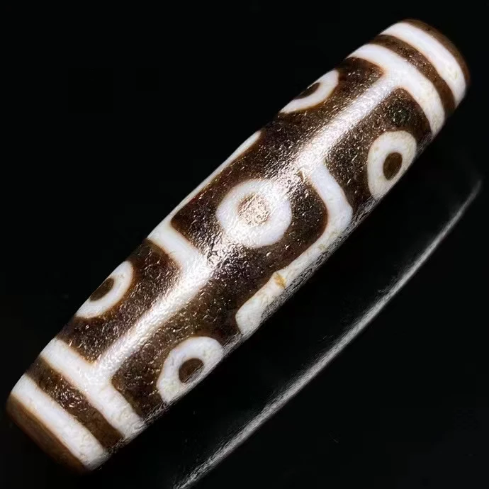 2023 Bijoux Charms Baojiang 9 eyes Dzi Beads 50mm*12mm Fengshui Amulet High Quality