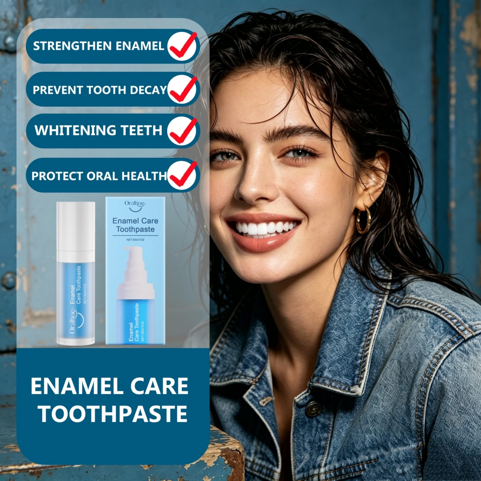 Enamel Repair Toothpaste Deep Cleaning Teeth Strengthen Enamel Reduce Sensitivity Daily Oral Hygiene Care Anti-Cavity Toothpaste