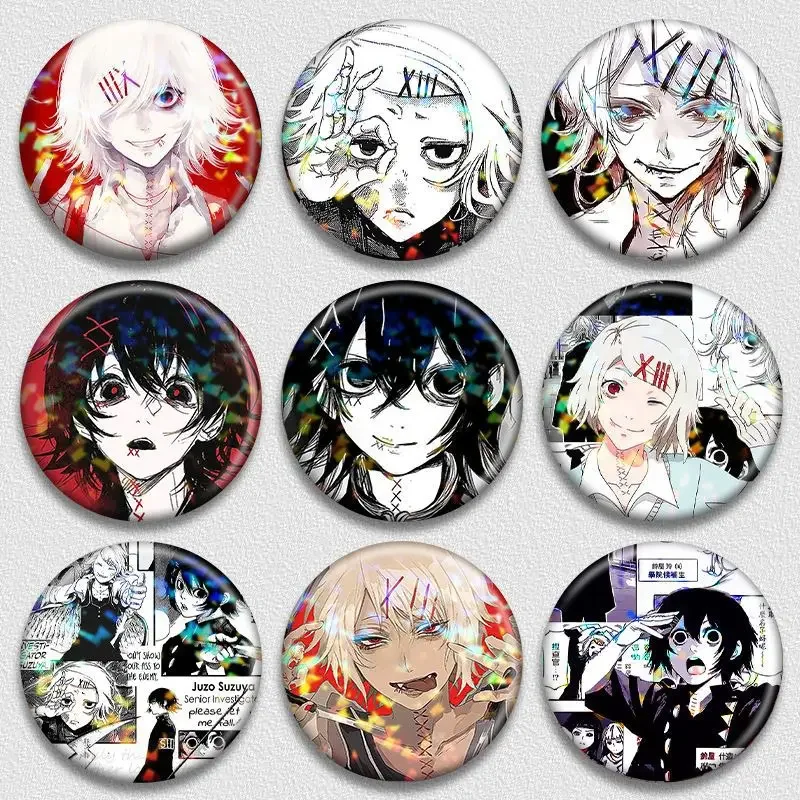 Figura Anime Broches de Kaneki Ken, Yoshimura Kuzen, Arata Kirishima, Venda Quente, Mochila, Presentes de Estudante, 58mm