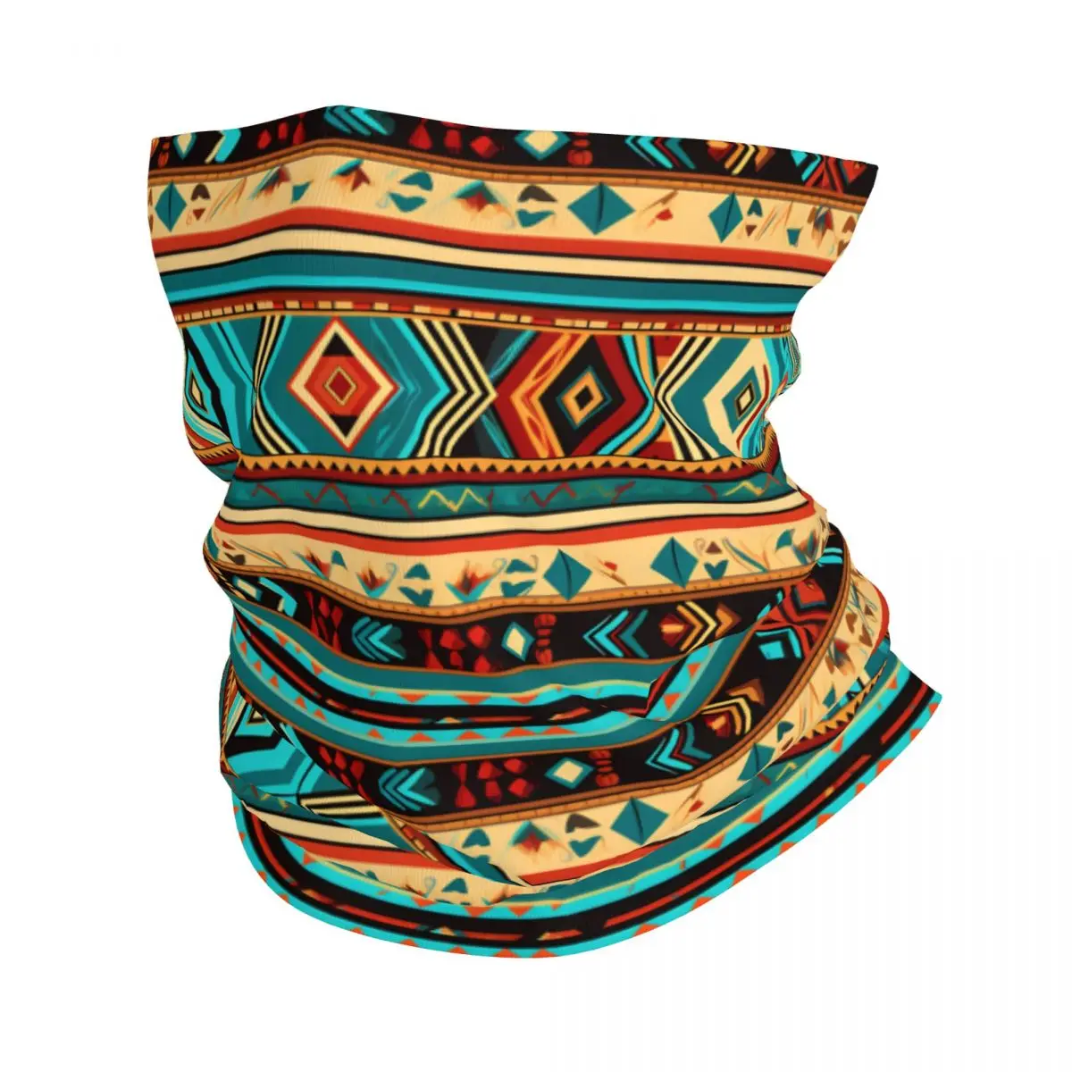 Native Southwest American Aztec Navajo Bandana Neck Gaiter Printed Wrap Scarf Multifunction Headband Riding For Men Women Adult