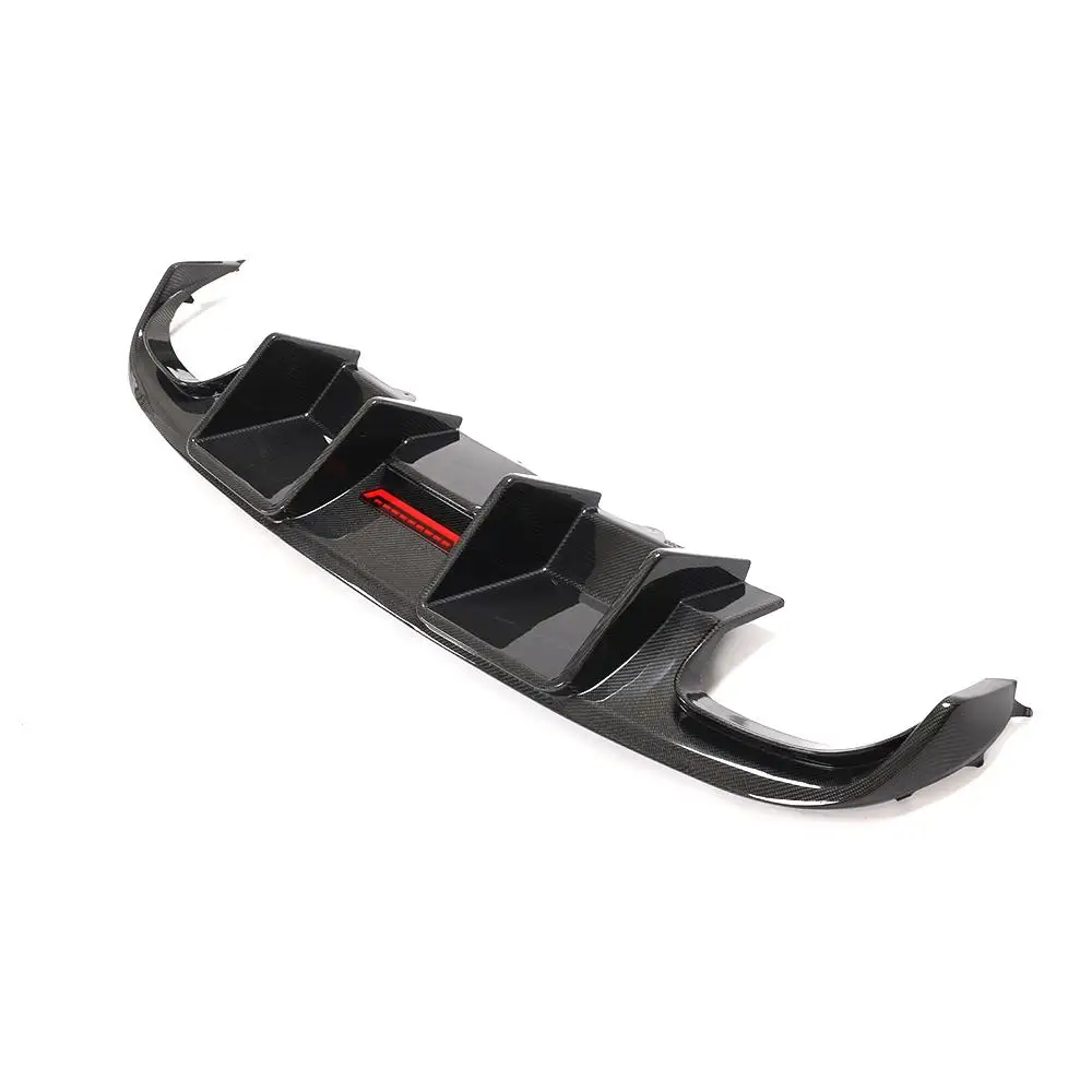 Convient pour fibre de carbone voiture pare-chocs arrière diffuseur lèvre Spoiler lèvre inférieure Spoiler cantonnière protecteur Audi S4 B8 2008-2012 avec Br
