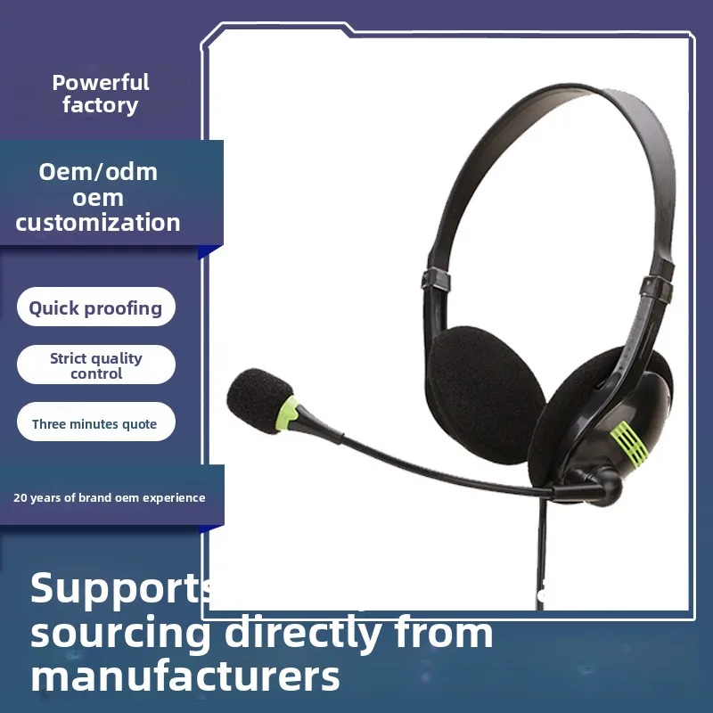 Lightweight Wired USB Headset with Inline Control Over Ear Headphone for Business Office Meeting Distance Learning Online Course