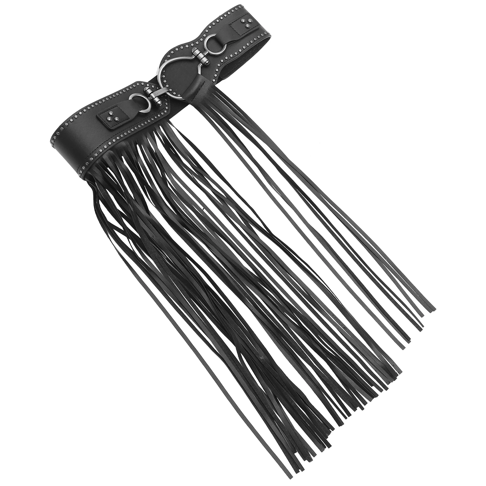 1개 펑크 스타일 스커트 여성용 프리미엄 소재 내구성 있는 태슬 장식 선물 데이트 파티 스커트 펑크 리벳 벨트