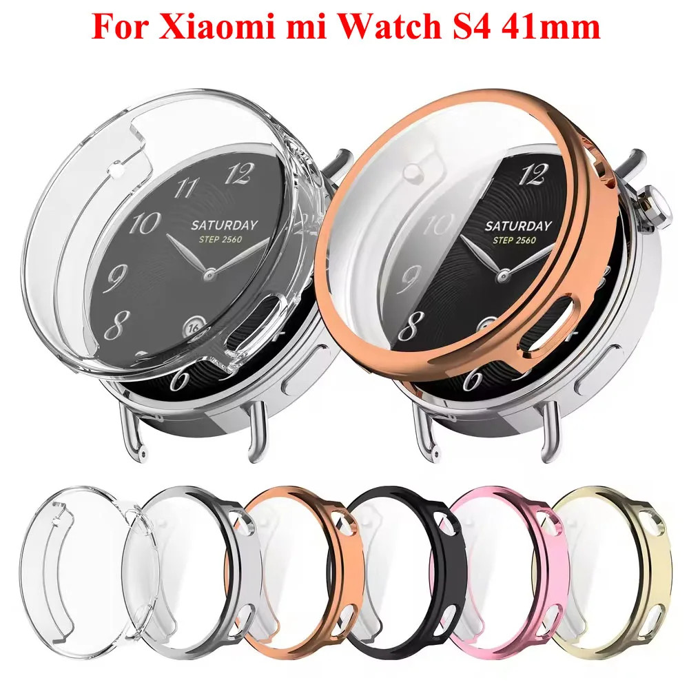 Für Xiaomi Uhr S4 41mm Schutzhülle Weiche TPU Uhr Screen Protector Fall Für Xiaomi Uhr S4 41mm volle Abdeckung Abdeckung