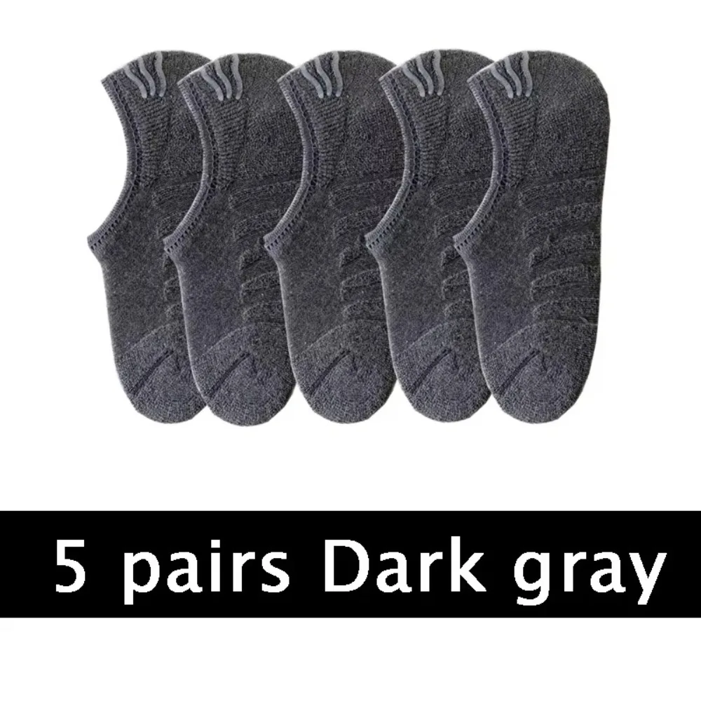 

Fashion Cotton Men's Towel Socks Silicone Anti-Slip Plus Size 41-45 Ankle Sock Sport Socks