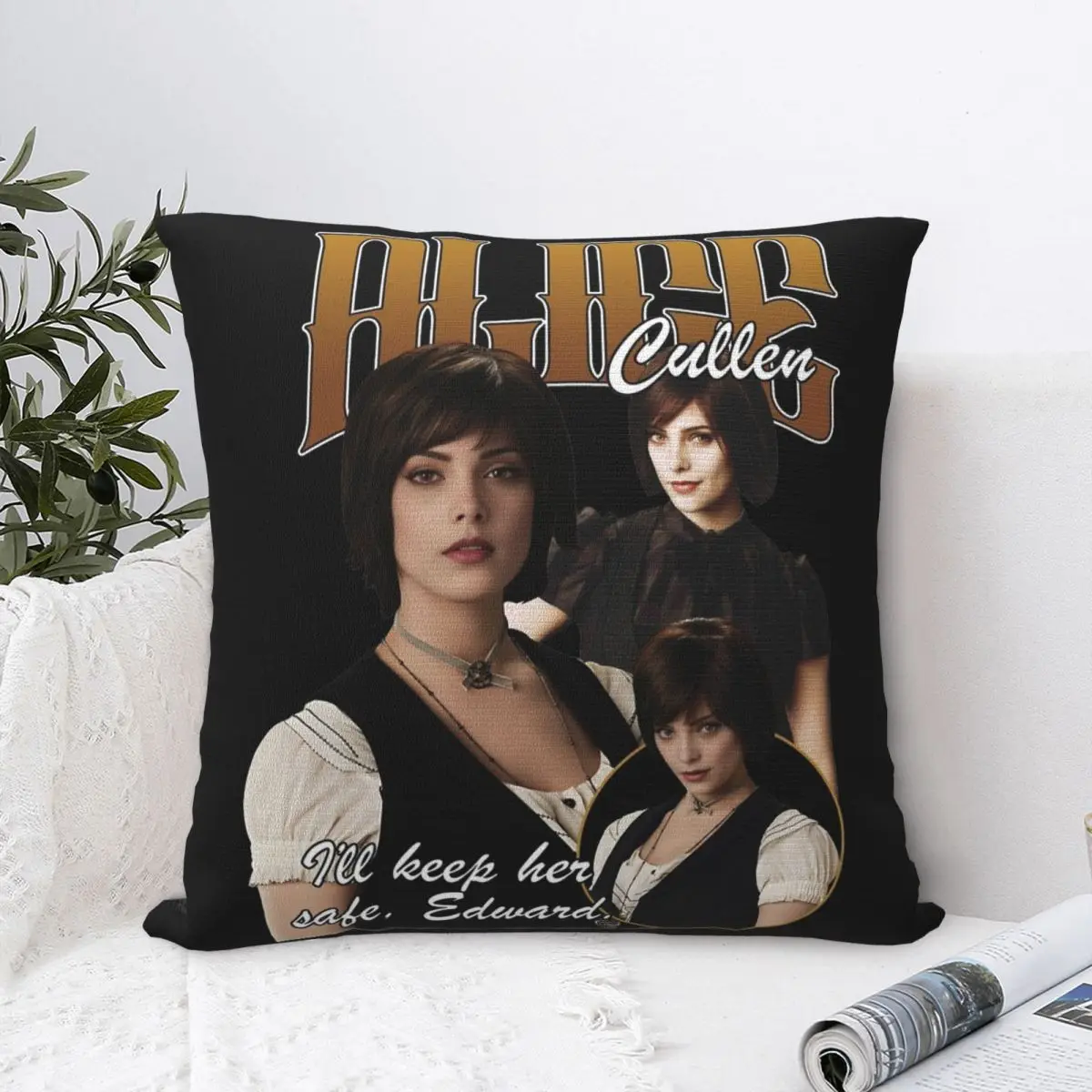 Alice Cullen Vampire Pillowcase Cushion Cover Decorative The Twilight Saga Throw Pillow Case Cover Chair Wholesale 45*45cm
