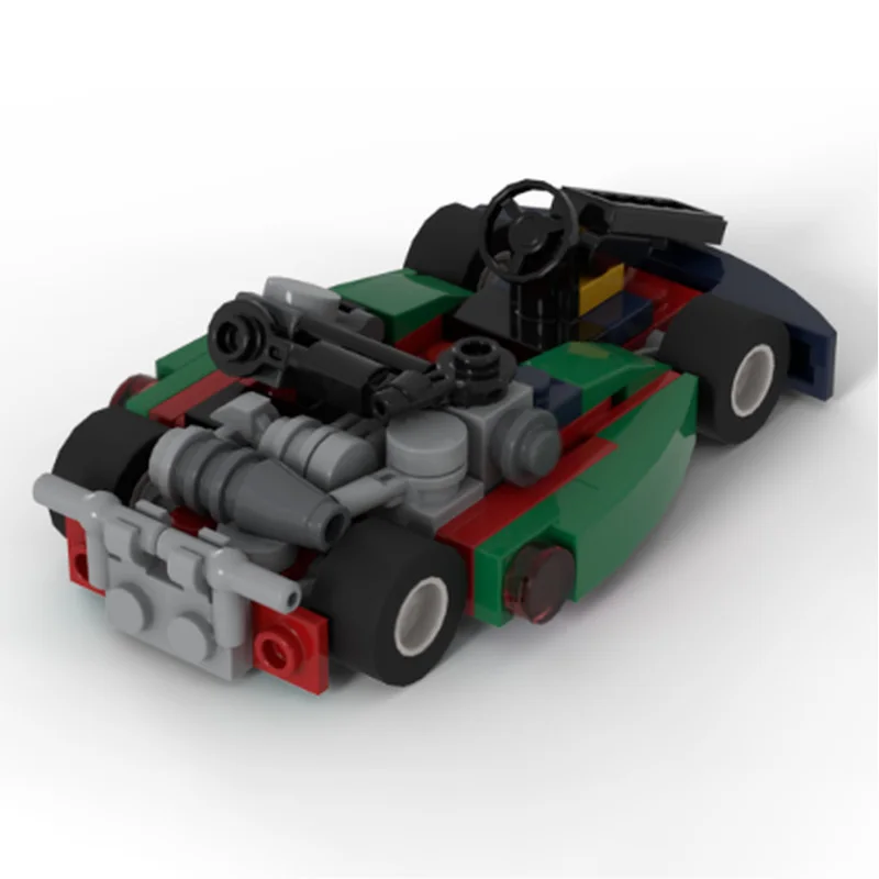 スピードレーシングカーモデル MOC 組み立てブロック レーシングゴーカート 125 モジュール式テクノロジー 子供向けホリデーギフト 組み立ておもちゃセット