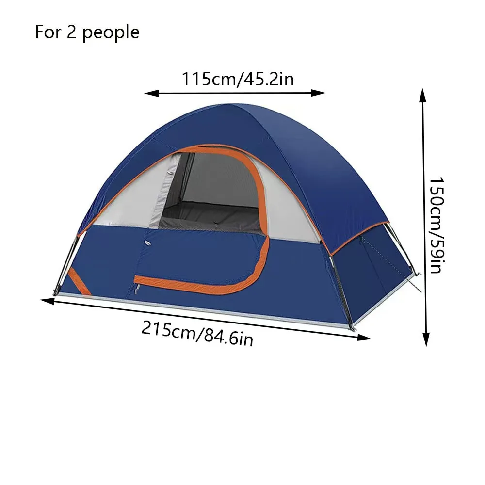 خيمة مزدوجة للتخييم الأكثر مبيعًا عبر الحدود بطبقة مزدوجة قابلة للطي للتنزه في الهواء الطلق