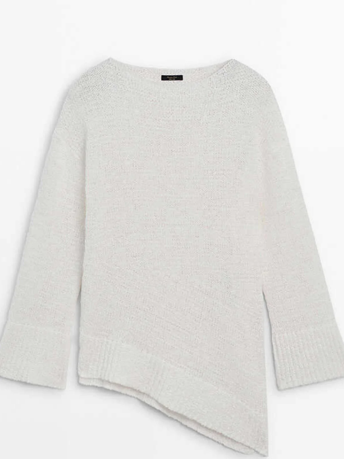 New Summer Women's Loose Lightweight Long Sve Knitwear Boat Ne Asymmetric Hemline Faionable Commute Sle  Color