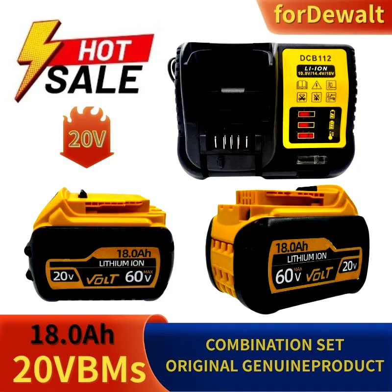 Pro DEWALT 20V maximum 60V maximum 6,0AH/18,0AH, lithium-iontové baterie, vhodné pro DCB609, DCB200 DCB204, DCB205, DCB206 - náhled 6