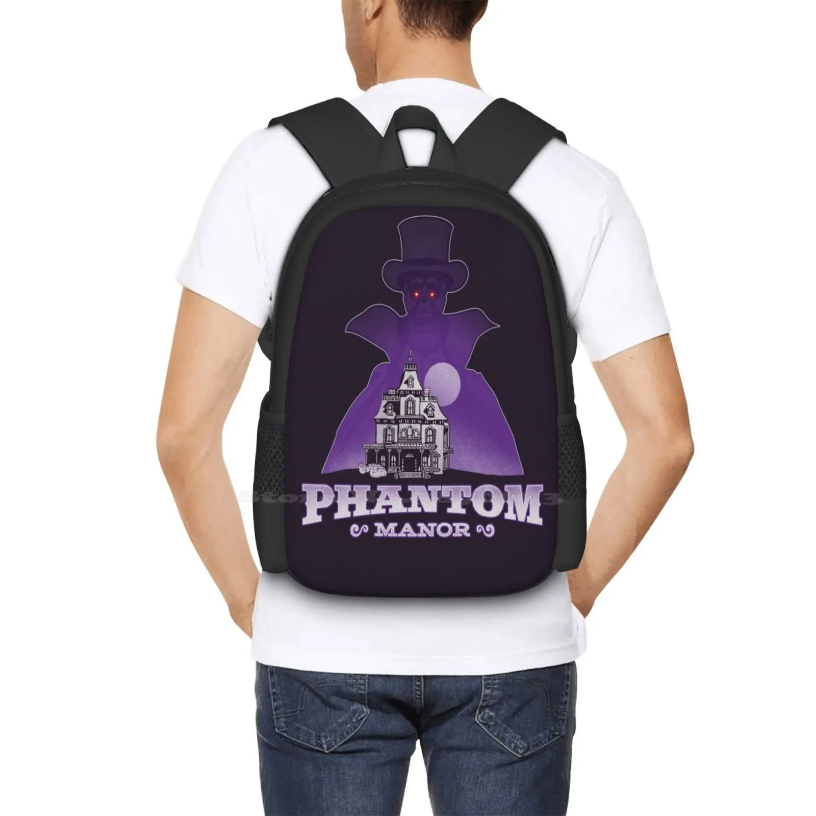 Phantom Manor Hot Sale Schoolbag Backpack Fashion Bags Spooky Ghosts Theme Park Ride Haunted Scary Mansion Horror Halloween