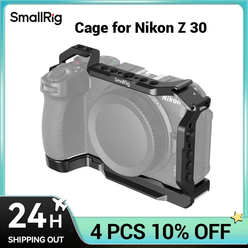 SmallRig Z 30 Cage for Nikon Z 30,Aluminum Alloy Cage with Cold Shoe Mount for Microphone and LED Light for Vlogging 3858