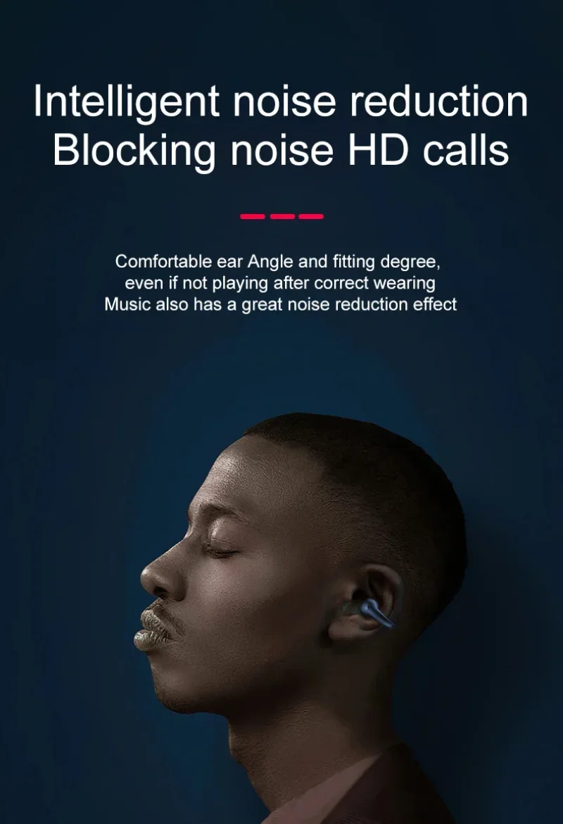 Lenovo Ohrclip-Bluetooth-Kopfhörer mit extrem langer Akkulaufzeit, Over-Ear-Kopfhörer mit Geräuschunterdrückung und Knochenleitungstechnologie – Detail 4