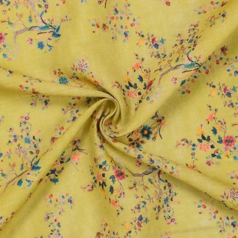 Ramie Grey Fabric, High Density Printed Sand Washed Plain Weave, Cool Feeling Skin Friendly Anti Pilling No Deformation, For Sum