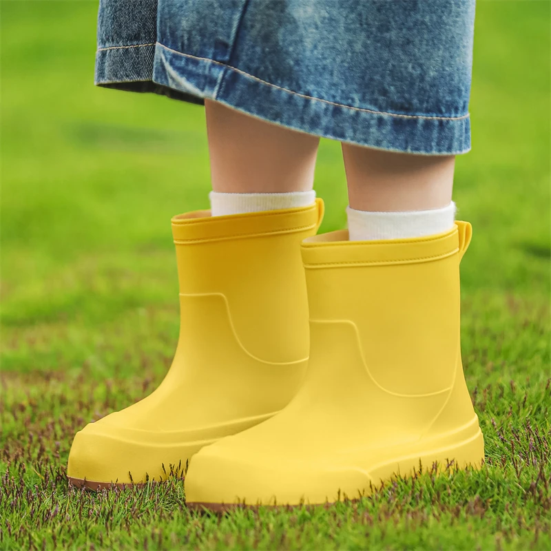 PARZIVAL Woman Rain Shoes Waterproof Rubber Boots Ladies Casual Non-slip Outdoor Platform Rain Boot Female Garden Galoshes