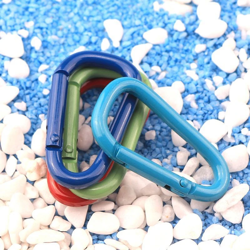 5Pcs D-Shaped Aluminum Alloy Metal Carabiner Buckle Climbing Hook Backpack Keyring Pendant Water Bottle Hanging Snap Keychain