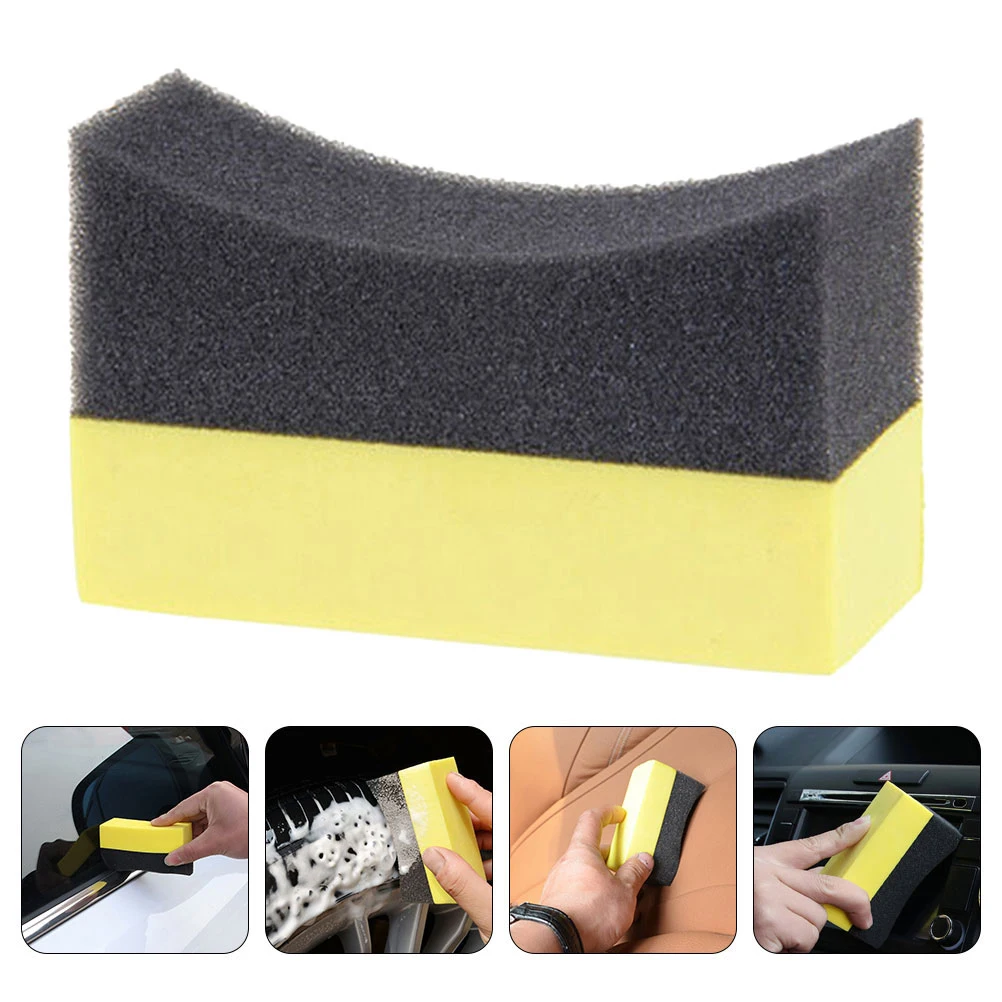 

6pcs Car Washing Supplies Auto Cleaning Sponge Tire Shine Applicator Pads Color Polishing Wax Buffing Window Washing Sponges