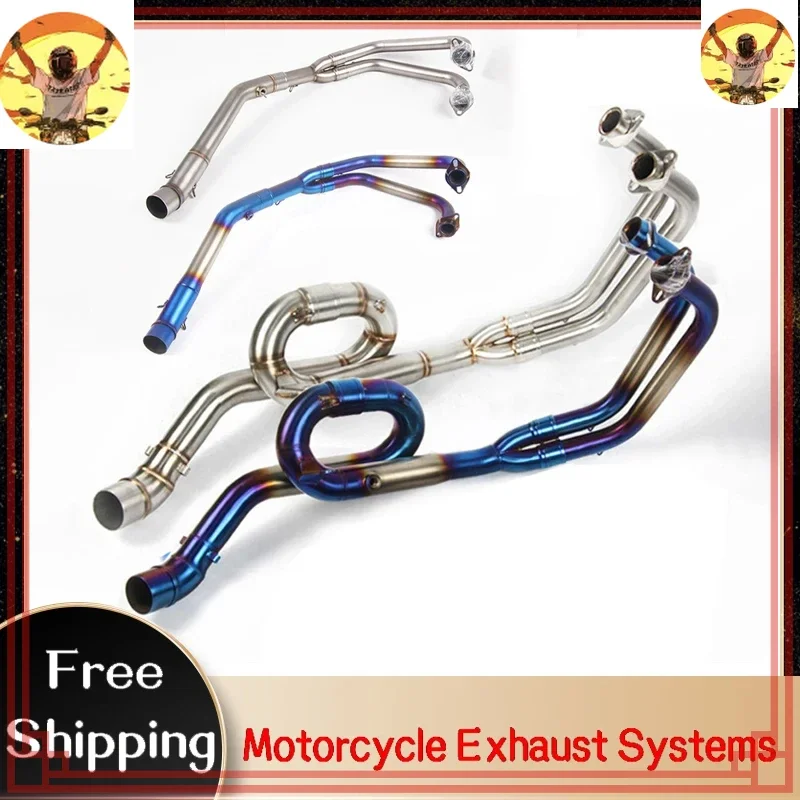 

Motorcycle Exhaust Escape Moto Modified Full Systems Front Middle Link Pipe Muffler For Yamaha YZF-R3 YZF-R25 MT03 2014 -2021