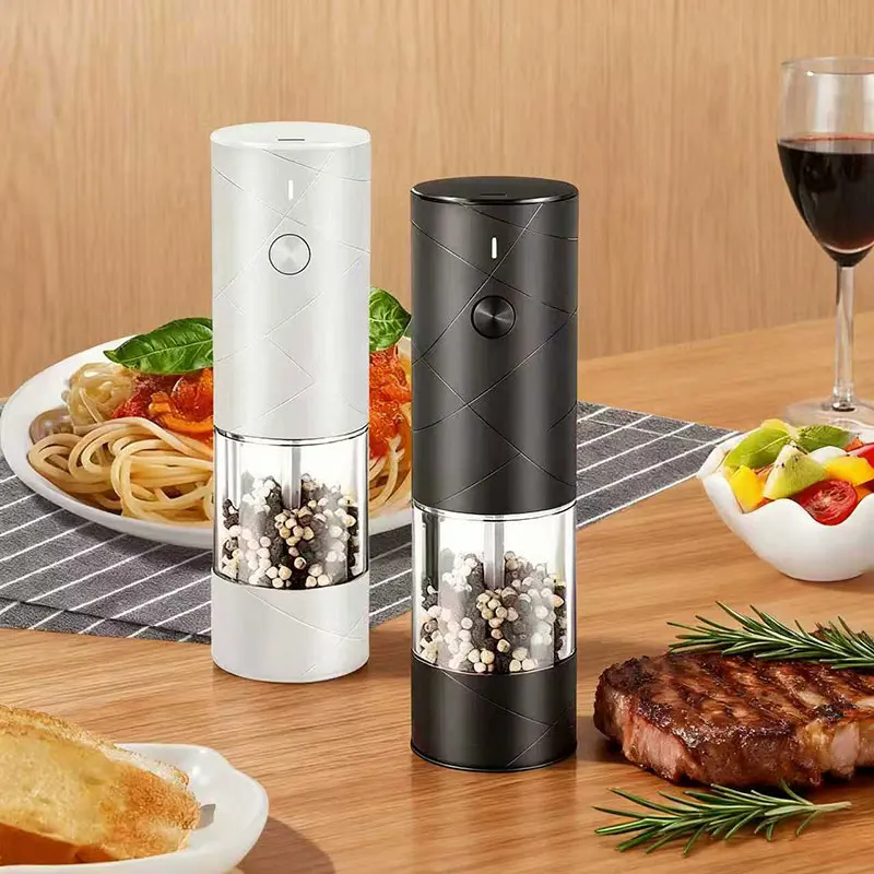 

1pc NEW Electric Grinder Pepper seasonings spices Grain Mill salt shaker LED Light é Modes 917