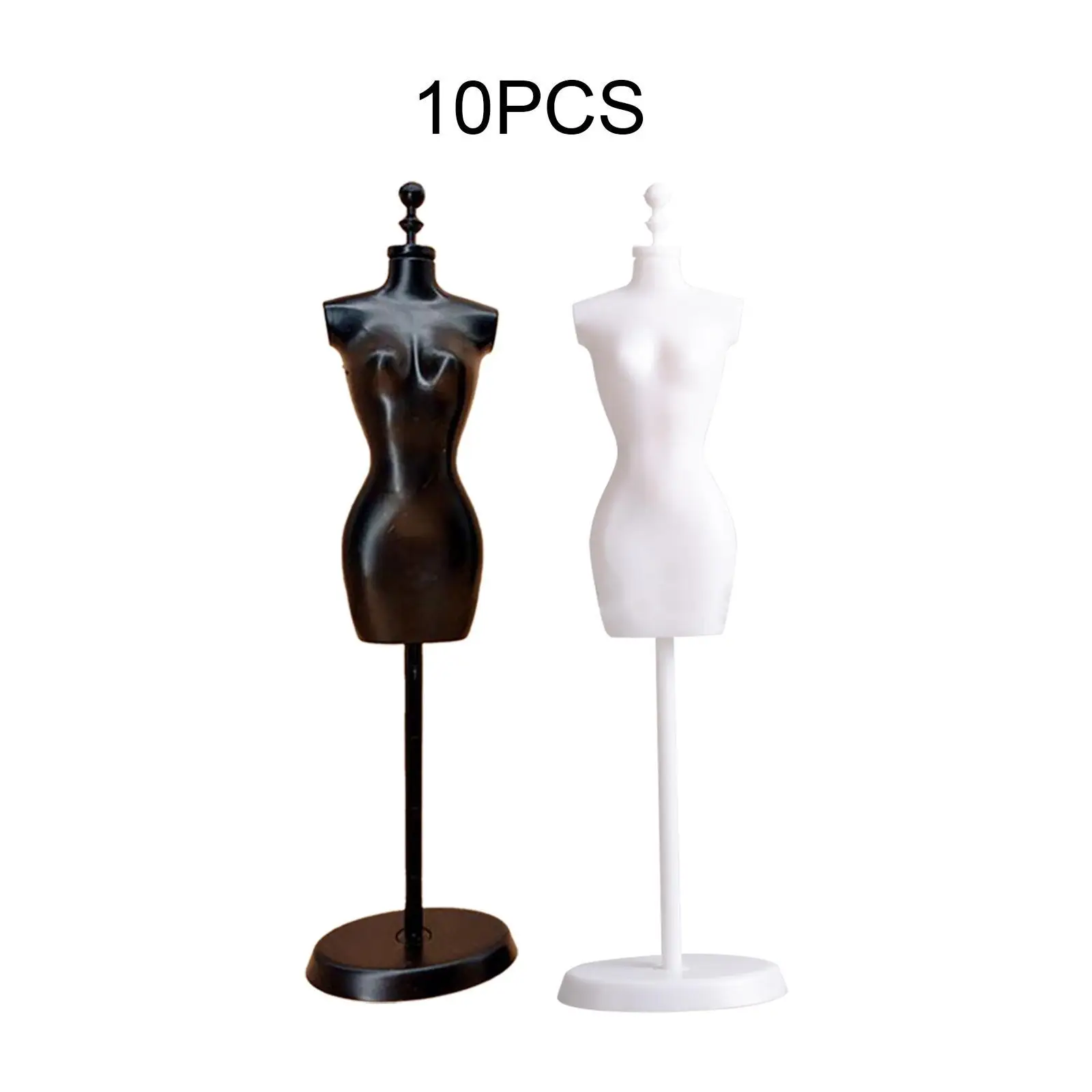 10Pcs Wedding Mannequin Stand Skirt Support Photo Props Life Scene 1/6 Doll Miniature Mannequin for Dressmaker Jewelry Display